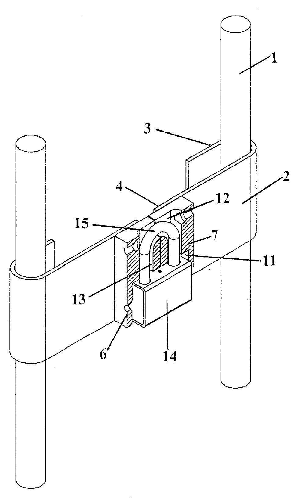 Device for locking containers
