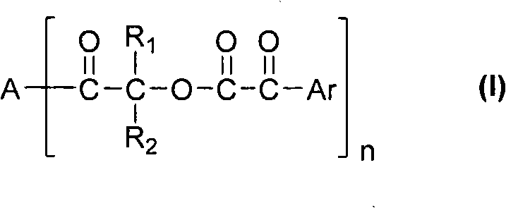 Multi-functionalized benzoylformicacid hydroxy-ketone ester compounds and photoinitiator containing compounds