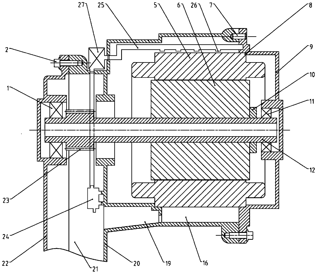 Oil cooling motor with integrated electric drive system
