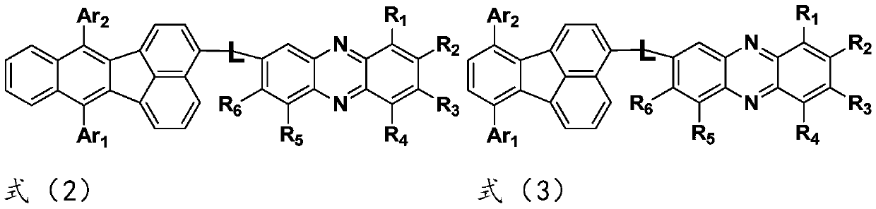 Phenazine group substituted polycyclic aromatic hydrocarbon derivative and application thereof