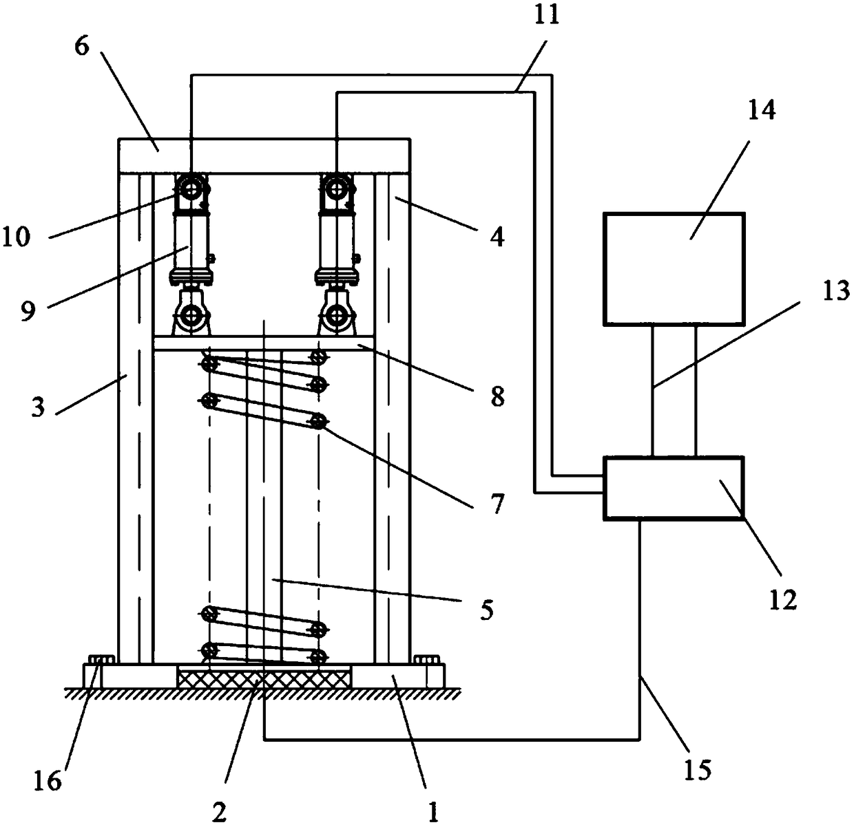 Elastic detection device of large hook spring