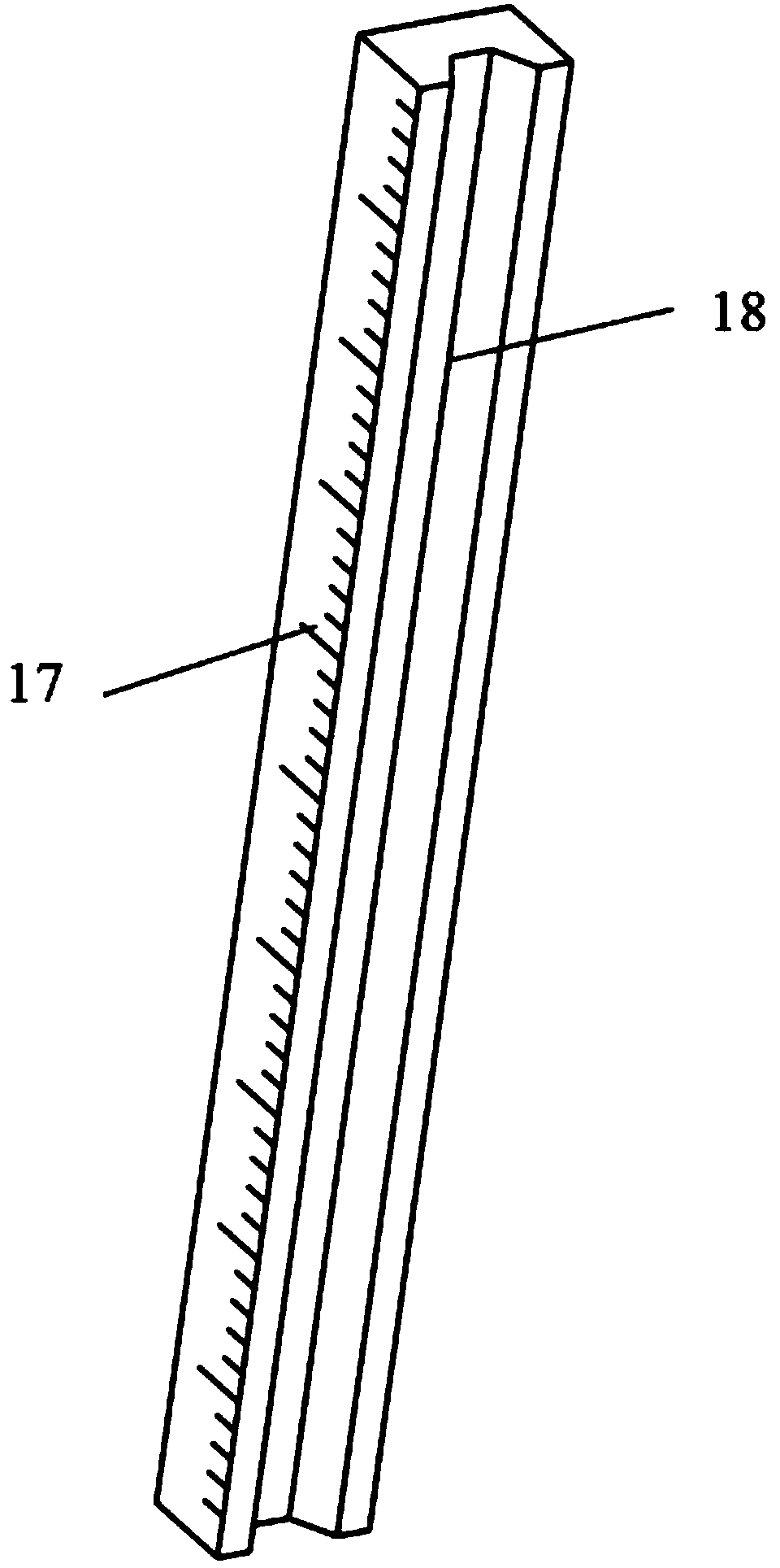 Elastic detection device of large hook spring