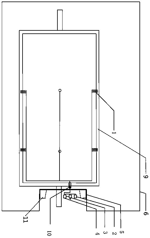 Cylinder body surface wireless temperature measurement and detection system