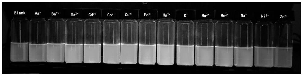 A fluorescent probe for detecting mercury ions and its preparation method and application