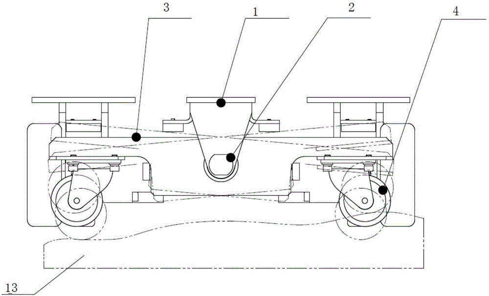 Ground-adaptive differential-drive floating wheel system