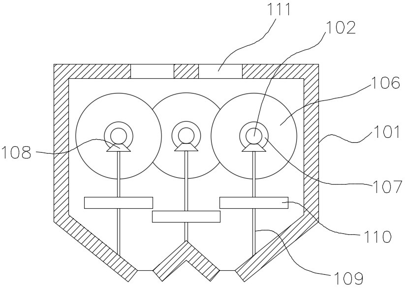 Nonwoven fabric leftover material treatment and recycling device