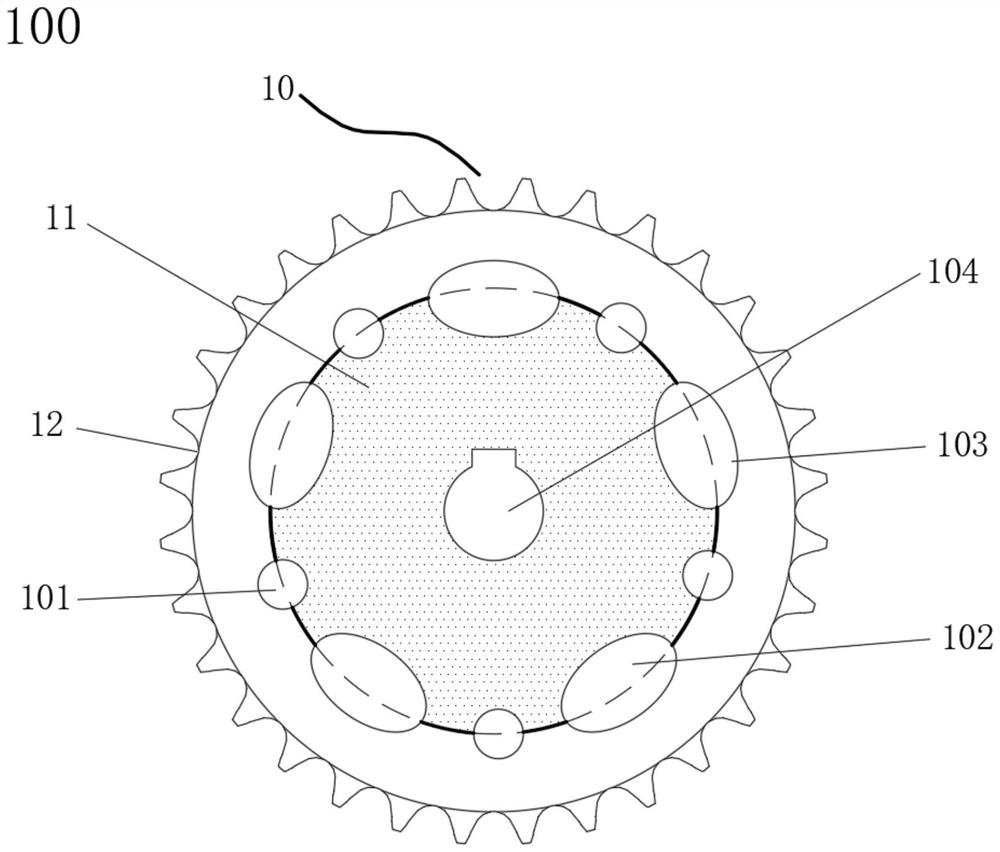 Lightweight aluminum matrix composite transmission disc for chain and belt transmission device