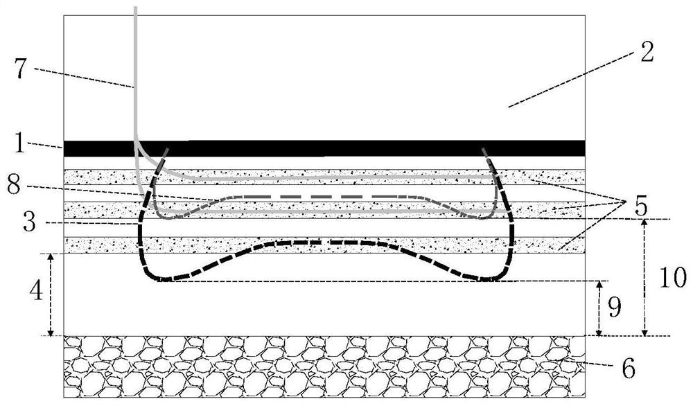 Method for inhibiting mining damage depth based on clay-based slurry advanced grouting modified bottom plate hard rock