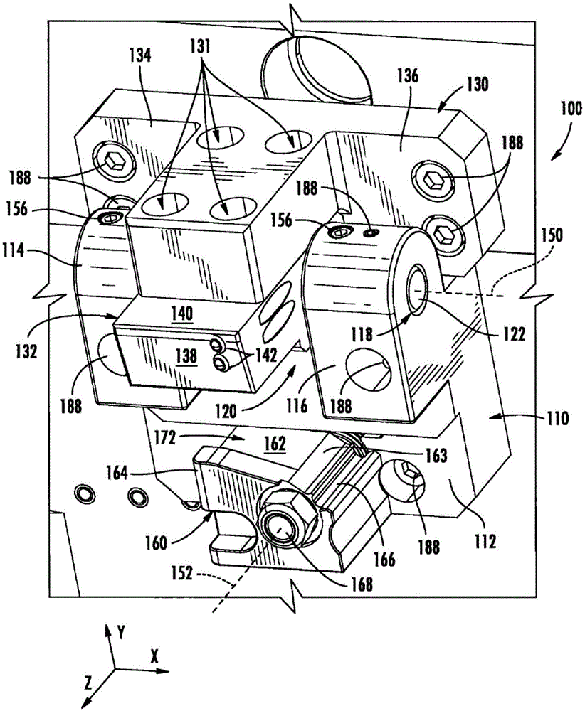 Plasma processing assembly including hinge assembly