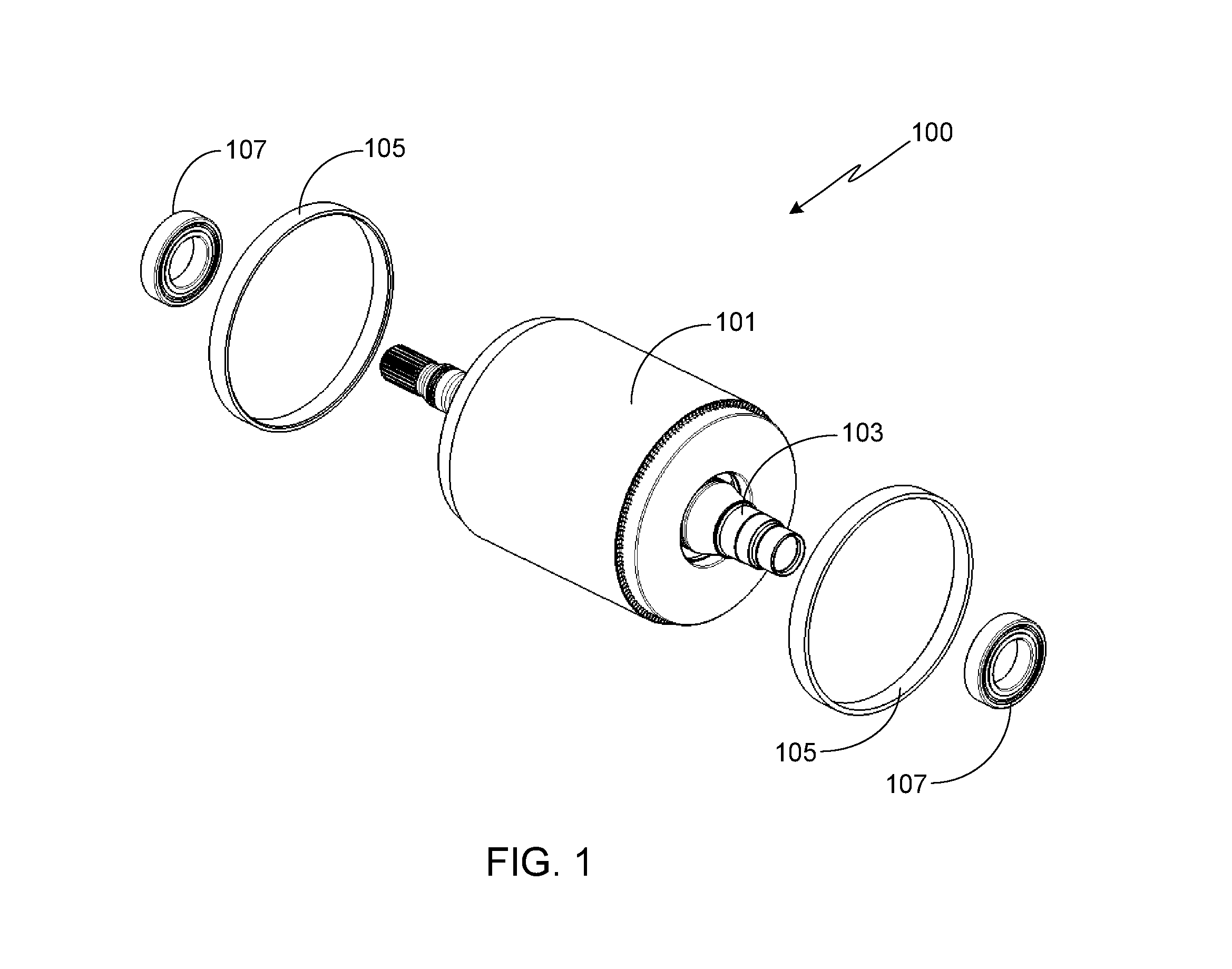 Rotor Assembly with Electron Beam Welded End Caps