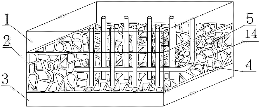 Method for manually building oil shale underground broken bodies