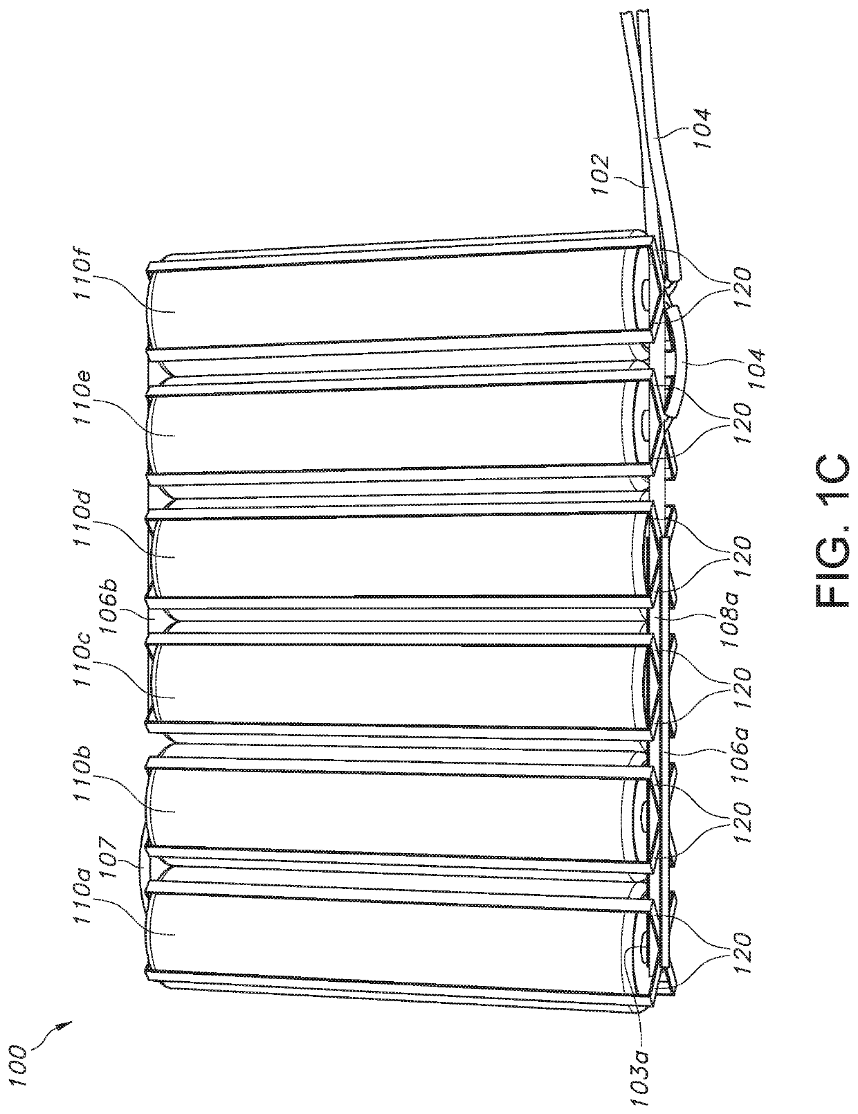 Battery pack with reduced magnetic field emission