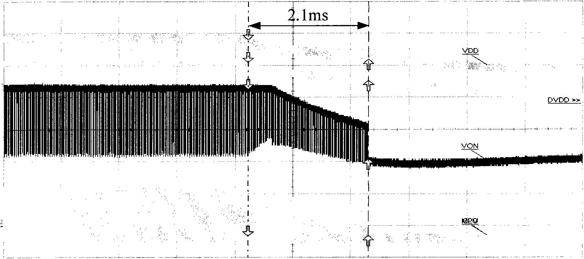 Method for optimizing display effect at power off and circuit thereof