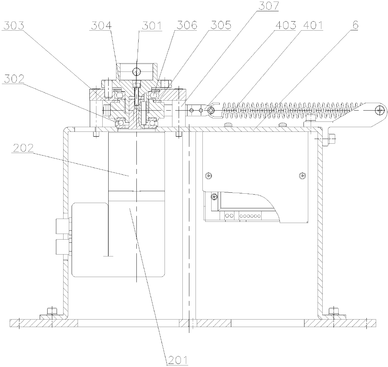 Machine core module of revolving door gate machine