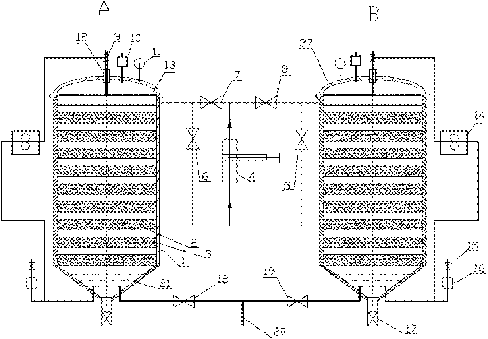 Respiratory type solid-state fermentation method and fermentation tank