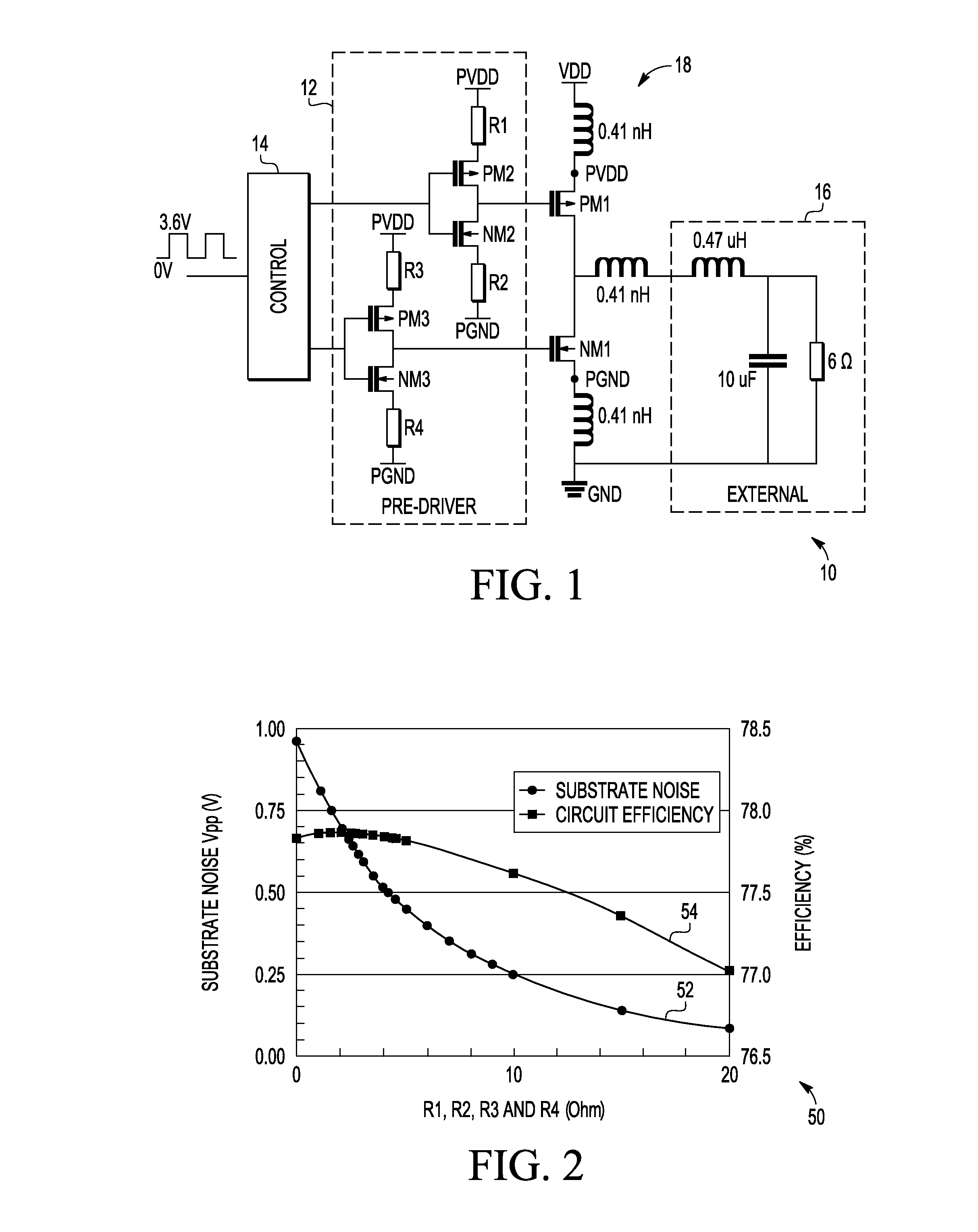 High frequency power switching circuit with adjustable drive current
