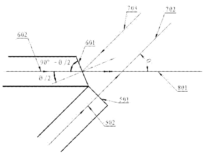 Structure and detection method of a fiber point diffraction interferometer