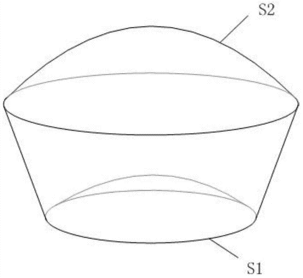 Double-free-form-surface lens for laser beam shaping and design method thereof