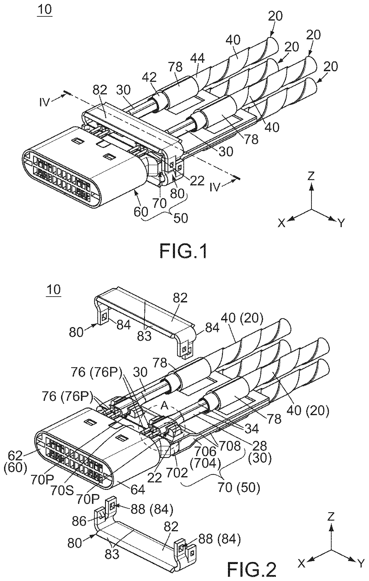 Connection structure, forming method of connection structure and cable of connection structure