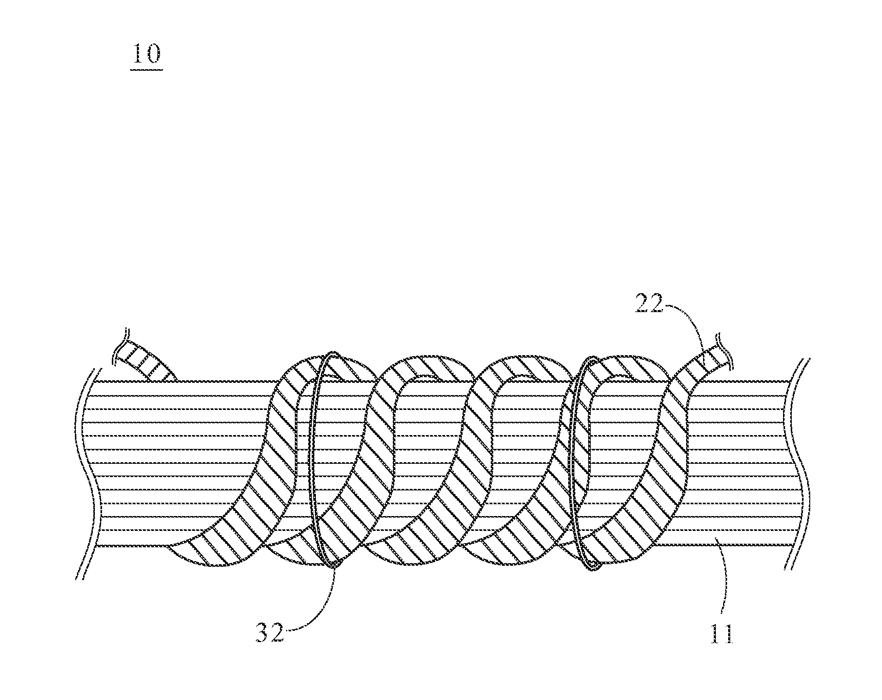 Woven electrical connection structure