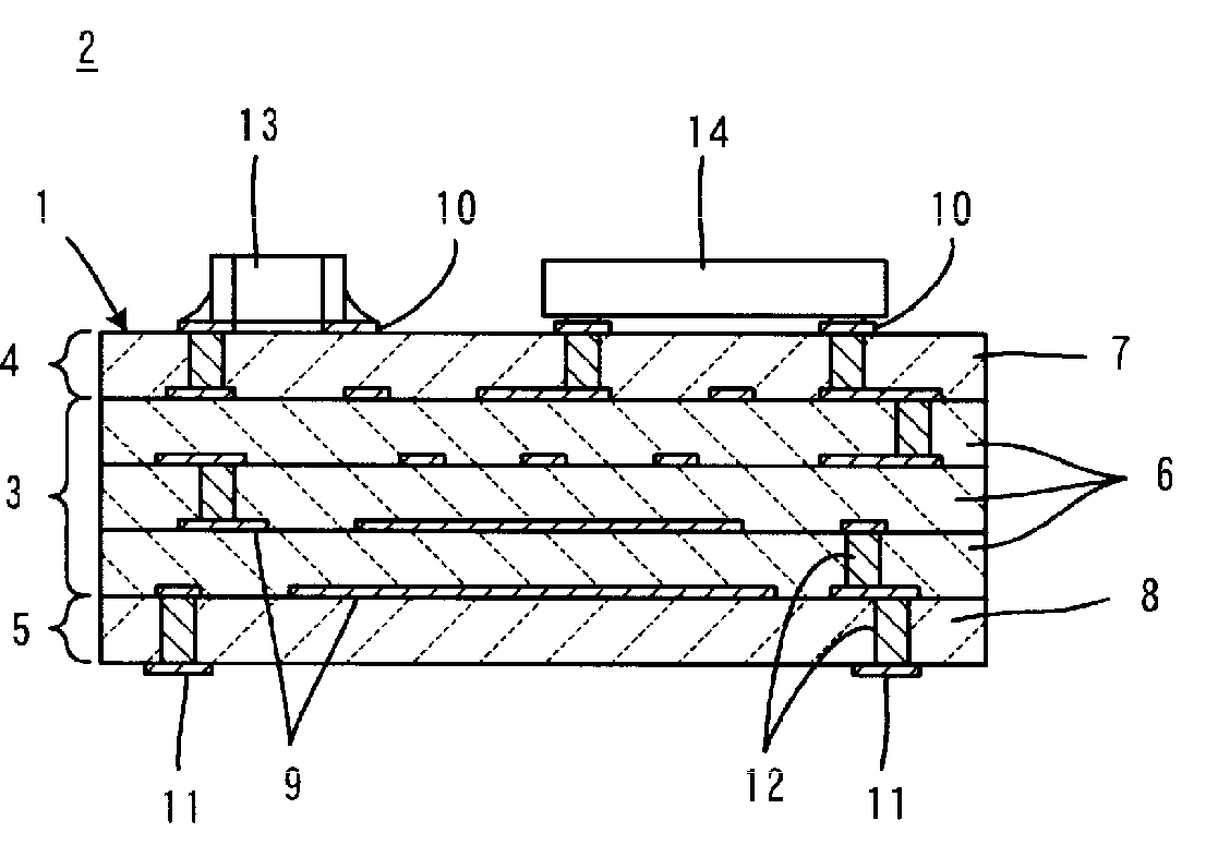 Multilayer ceramic substrate, method for producing same, and electronic component