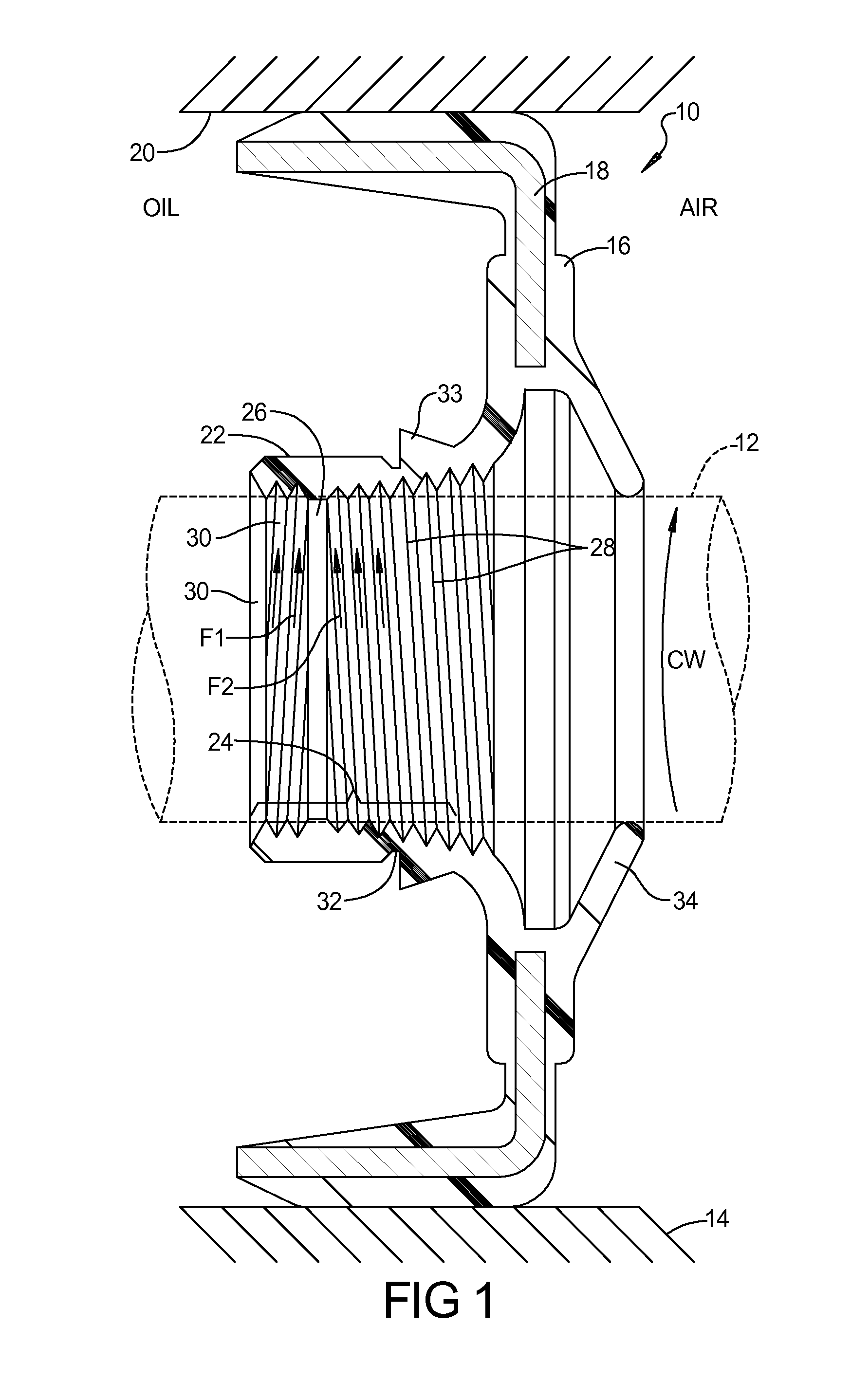 Dynamic Lay Down Lip Seal With Bidirectional Pumping Feature