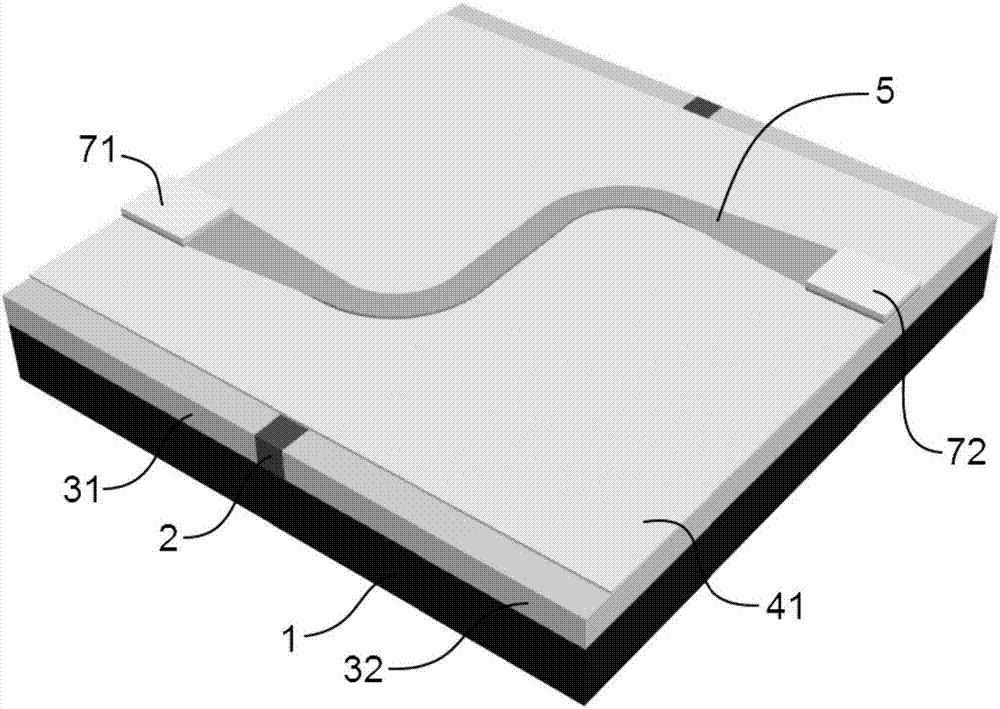 Graphene micro-striped line traveling wave absorptive type light modulator based on strip-shaped light waveguide