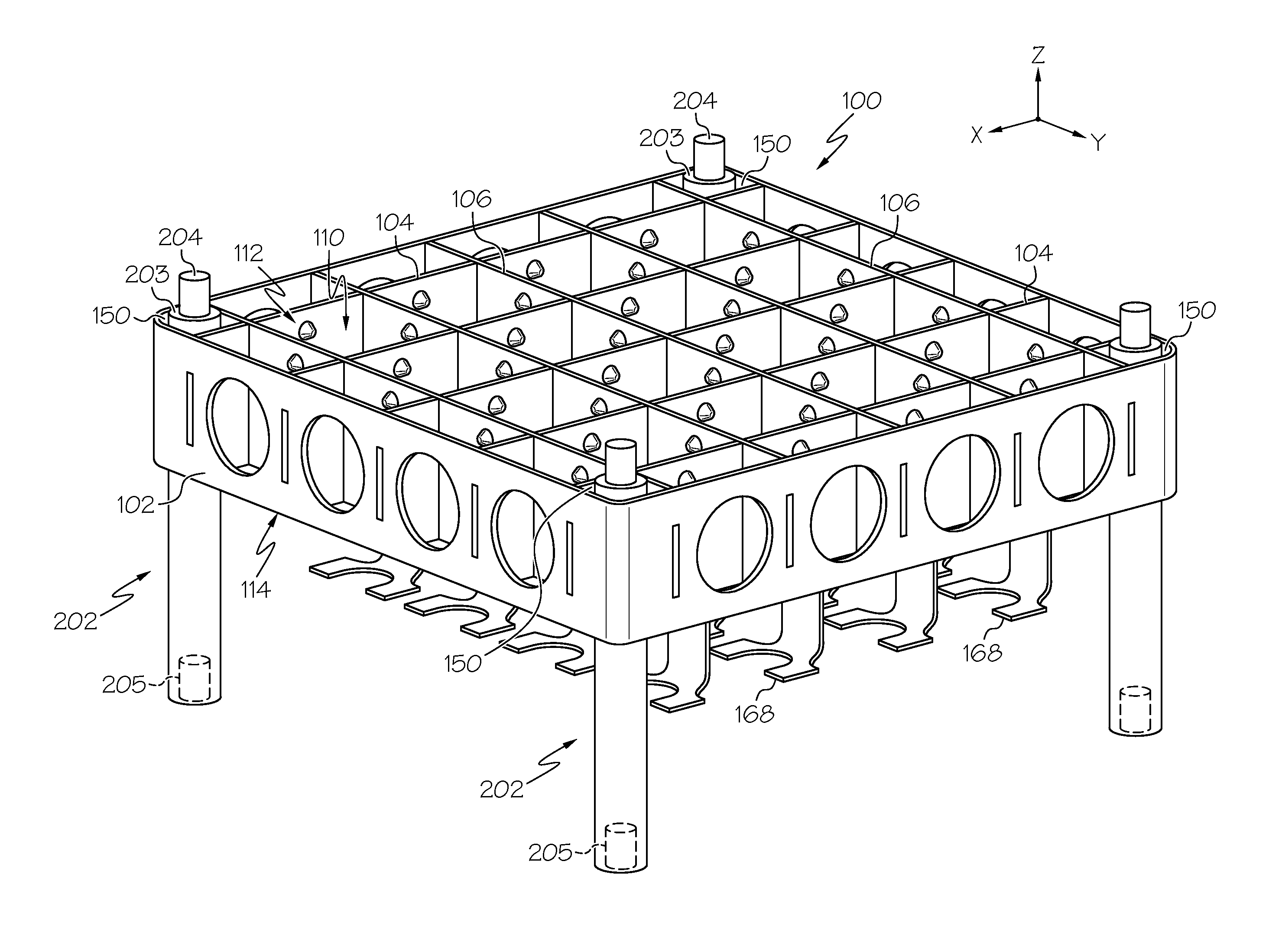 Magazine apparatuses for holding glass articles during processing