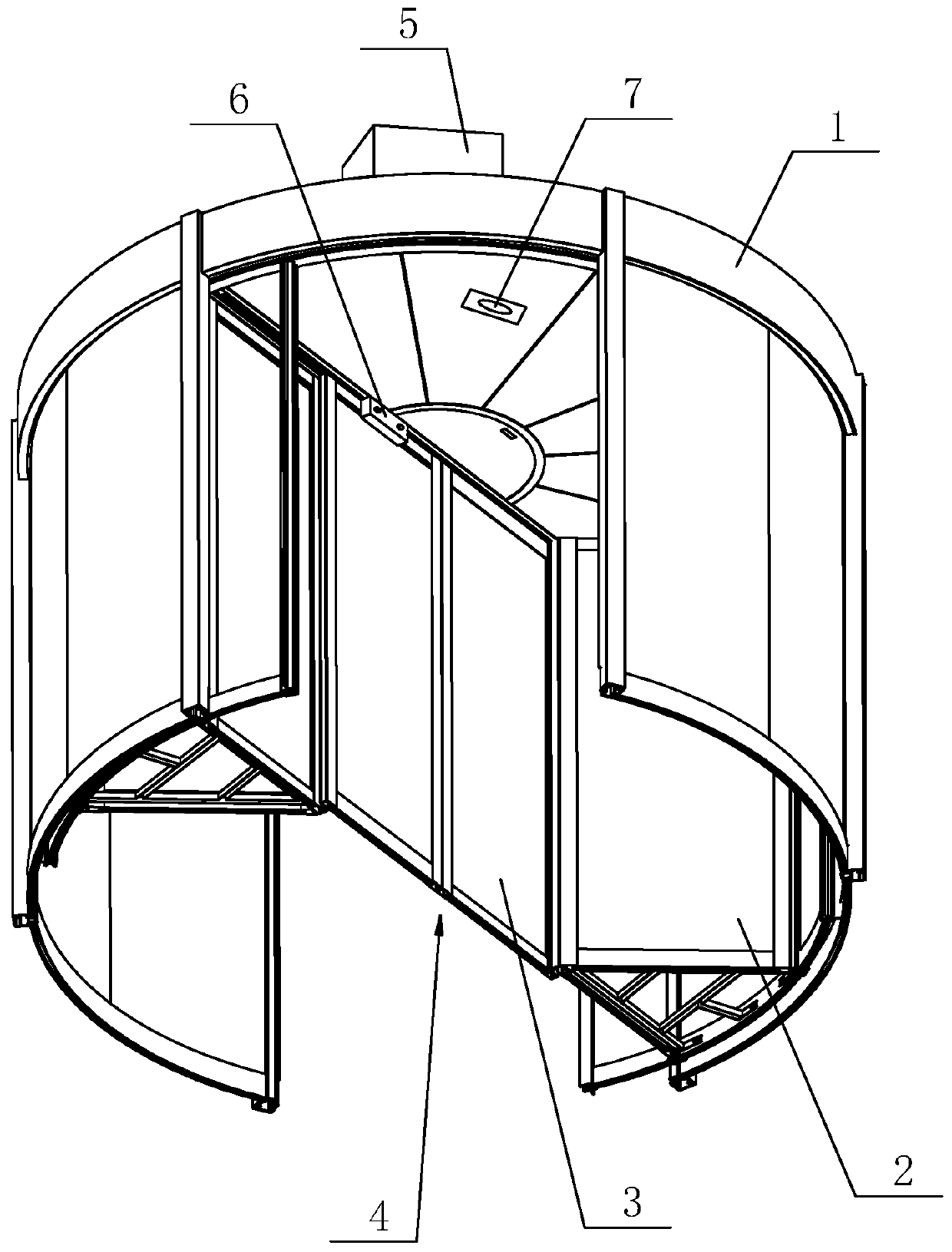 Control method of two-wing revolving door