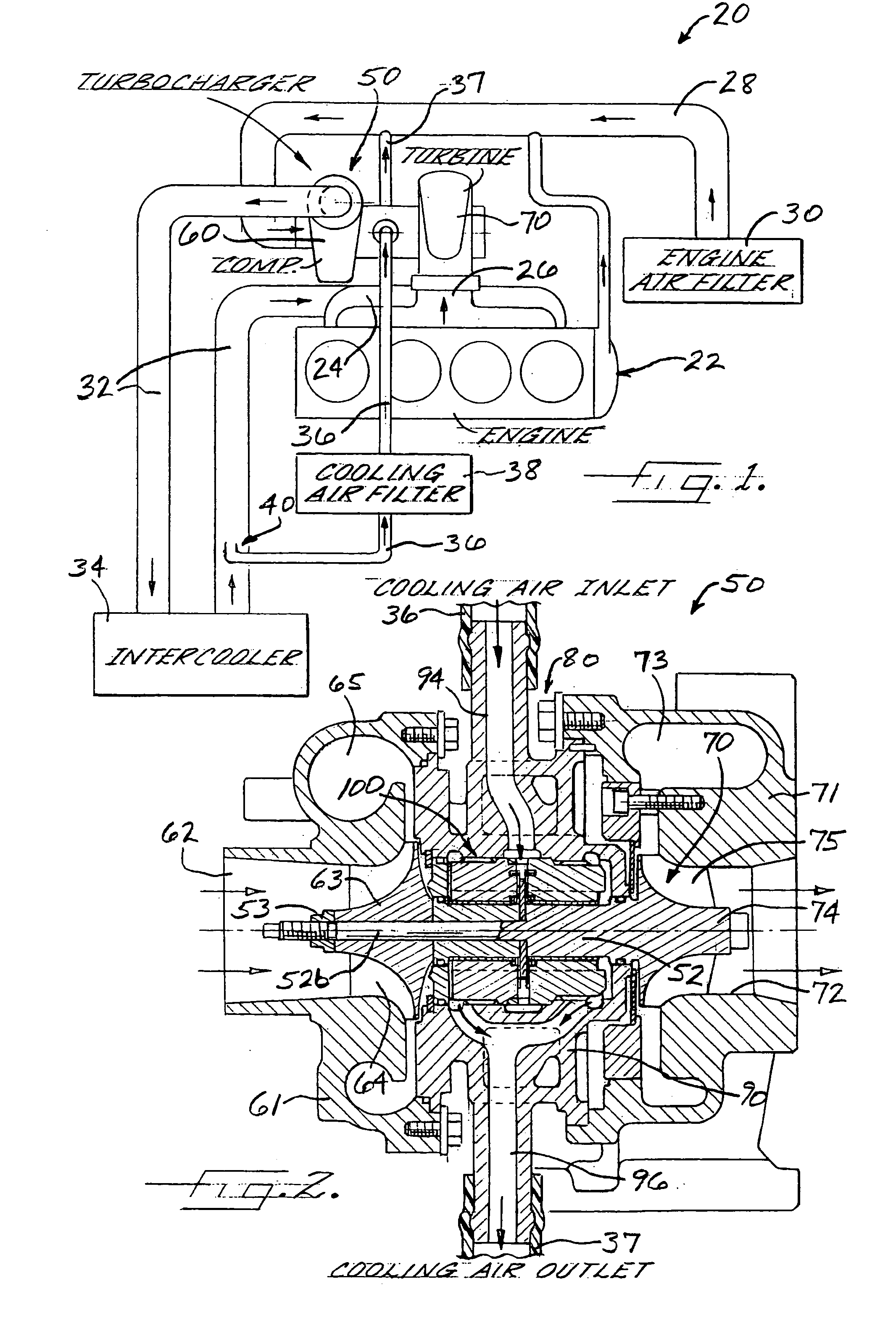 Turbocharger with hydrodynamic foil bearings