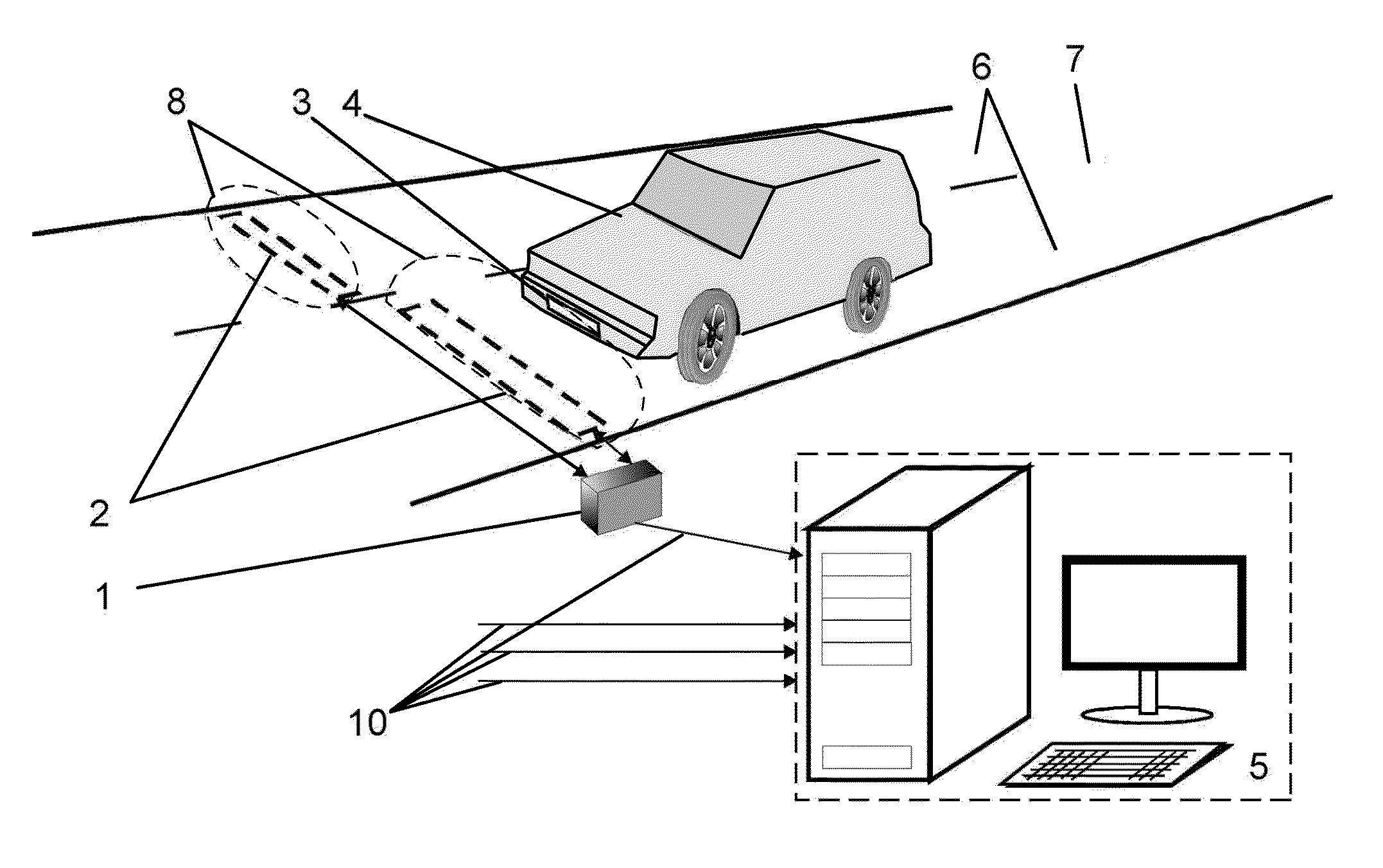 Induction vehicle detection and identification system, induction license plate, and induction reader