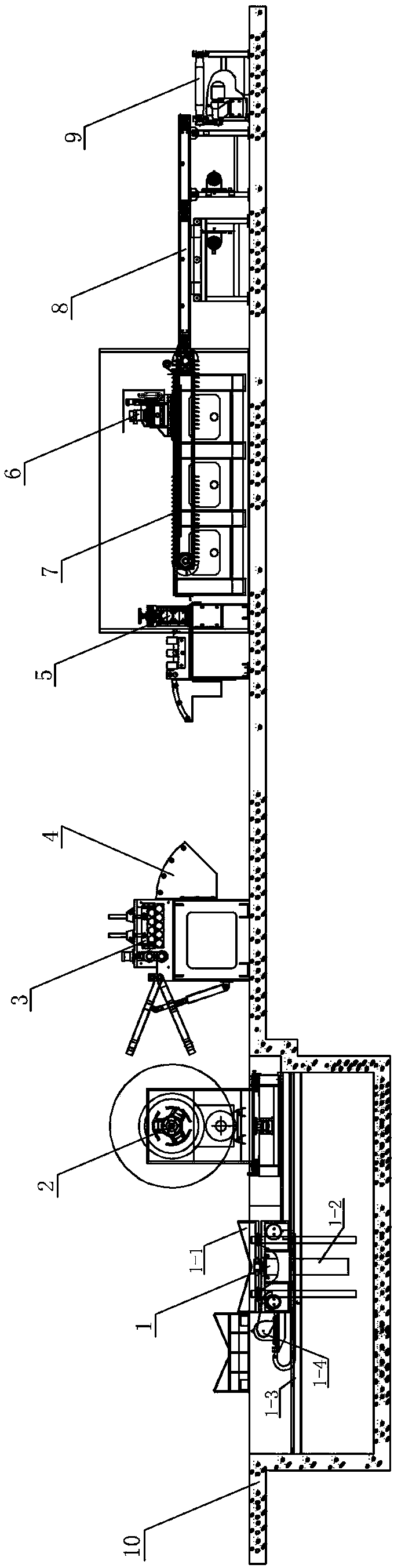 Uncoiling blanking production equipment and processing method by adoption of laser cutting technology