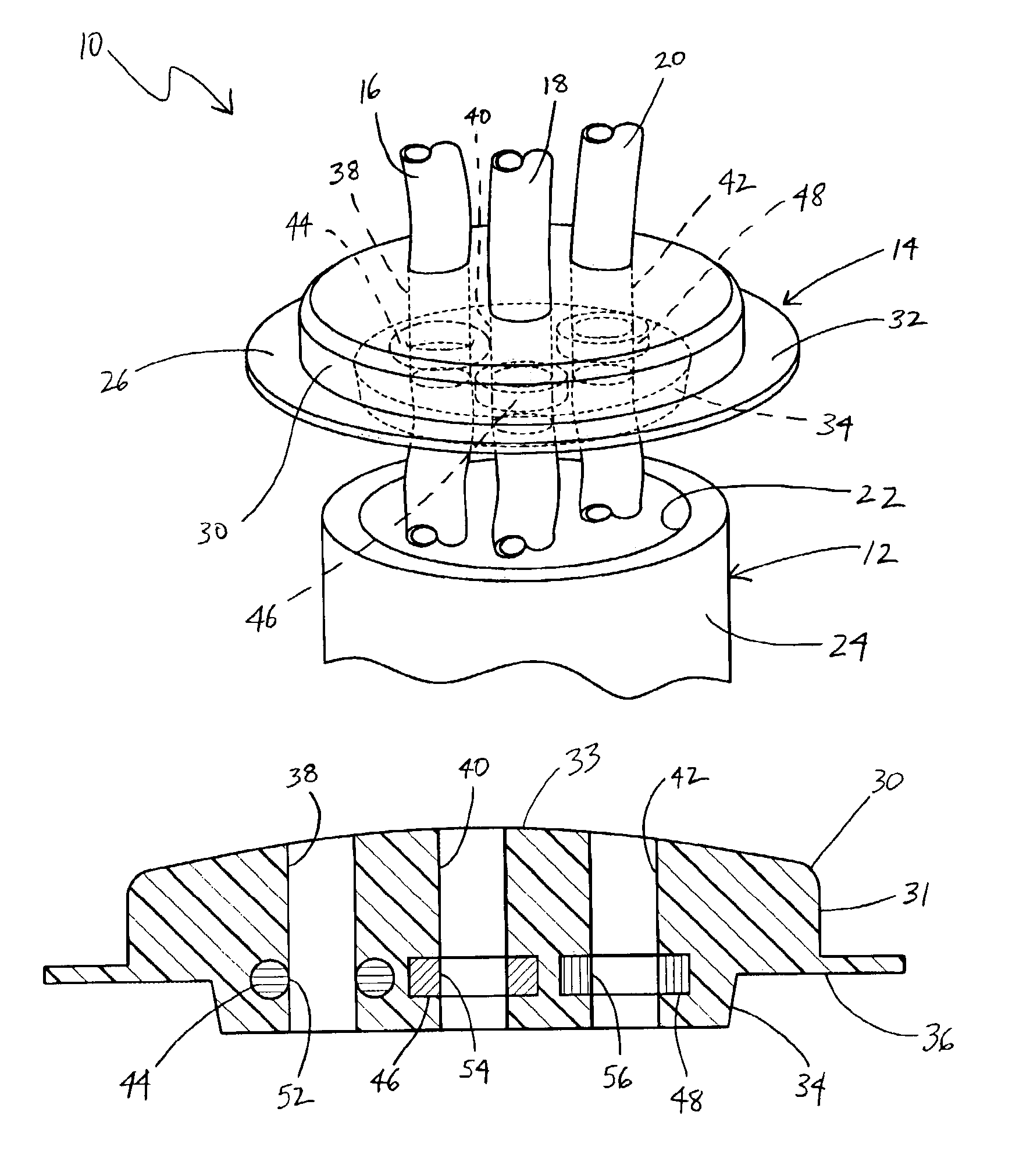 Apparatus for distinguishing between tubing assemblies