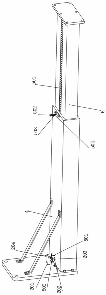 Heightening device for connecting climbing frame with building structure