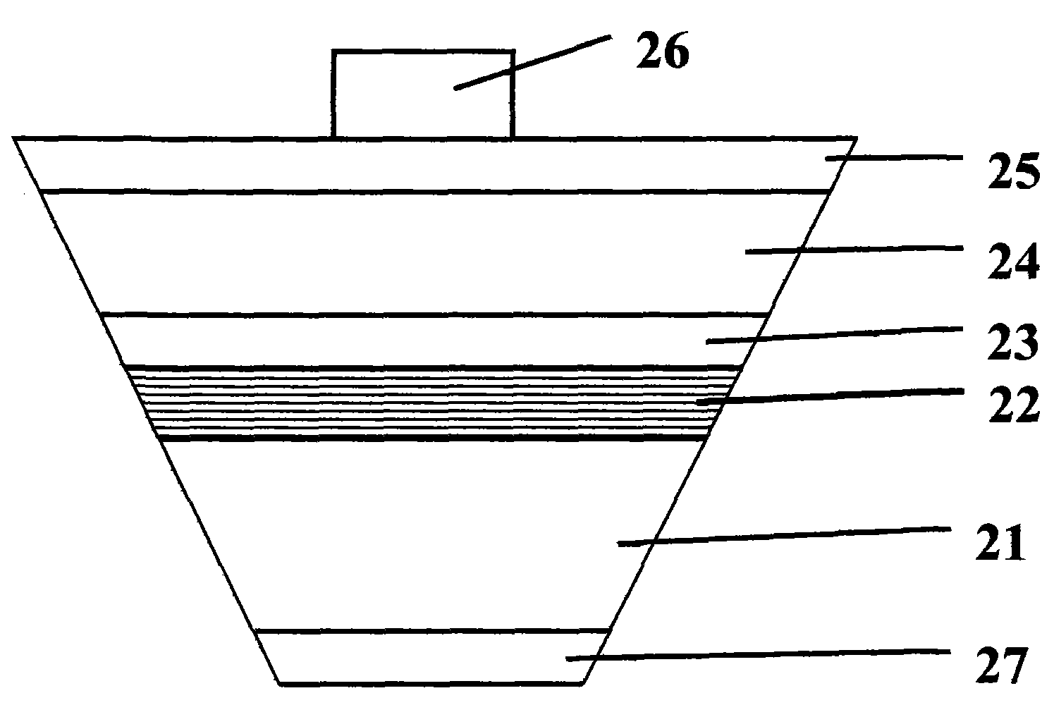 Process for manufacturing AlGaInP light-emitting diode with inclined side face