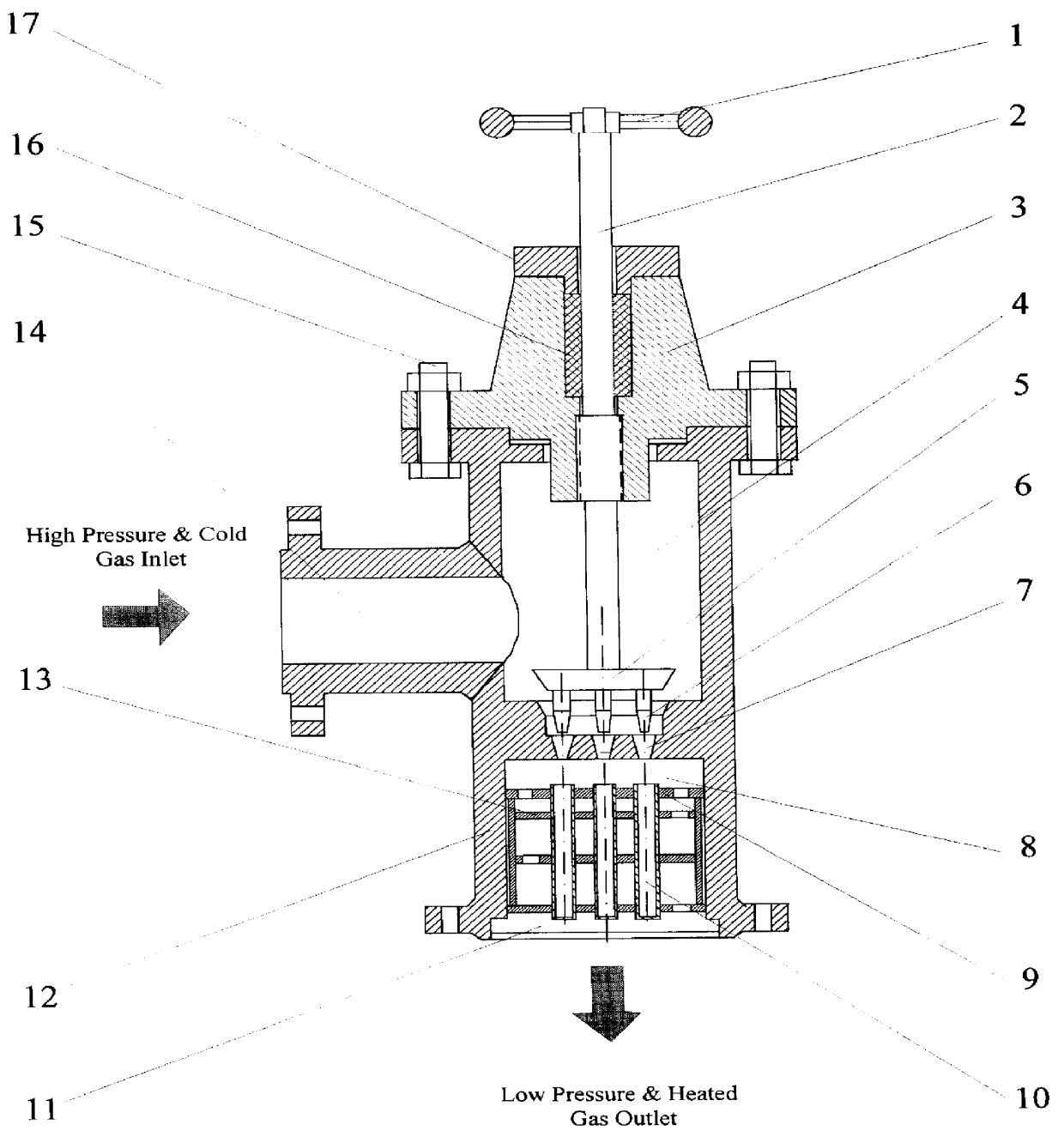 Gaseous wave pressure regulator and its energy recovery system