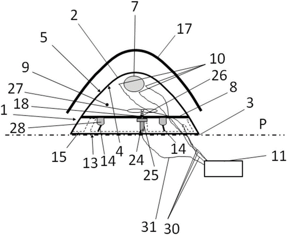 Method for repairing radome and tool for implementing same