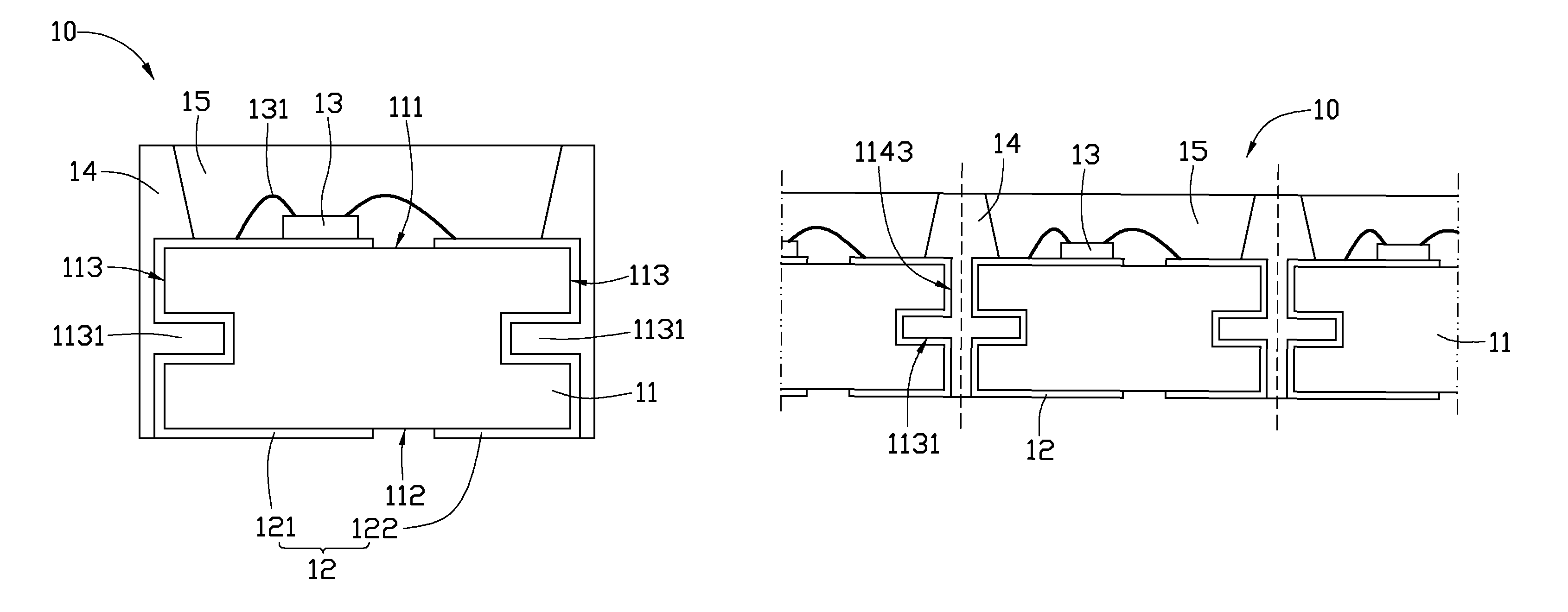 Light emitting diode package having a portion of reflection cup material covering electrode layer on side surfaces of substrate