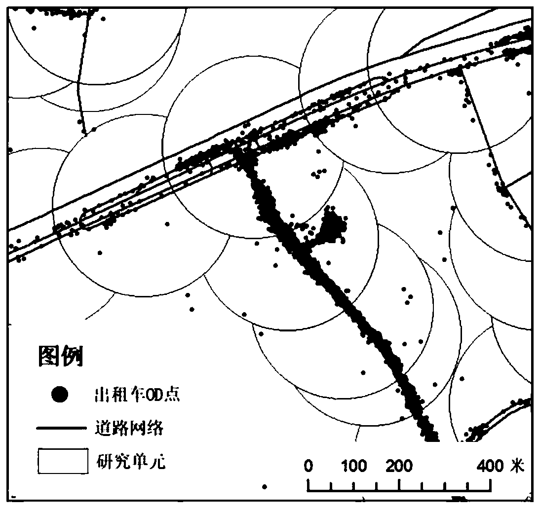 Taxi track data-based travel time-space mode identification method and system