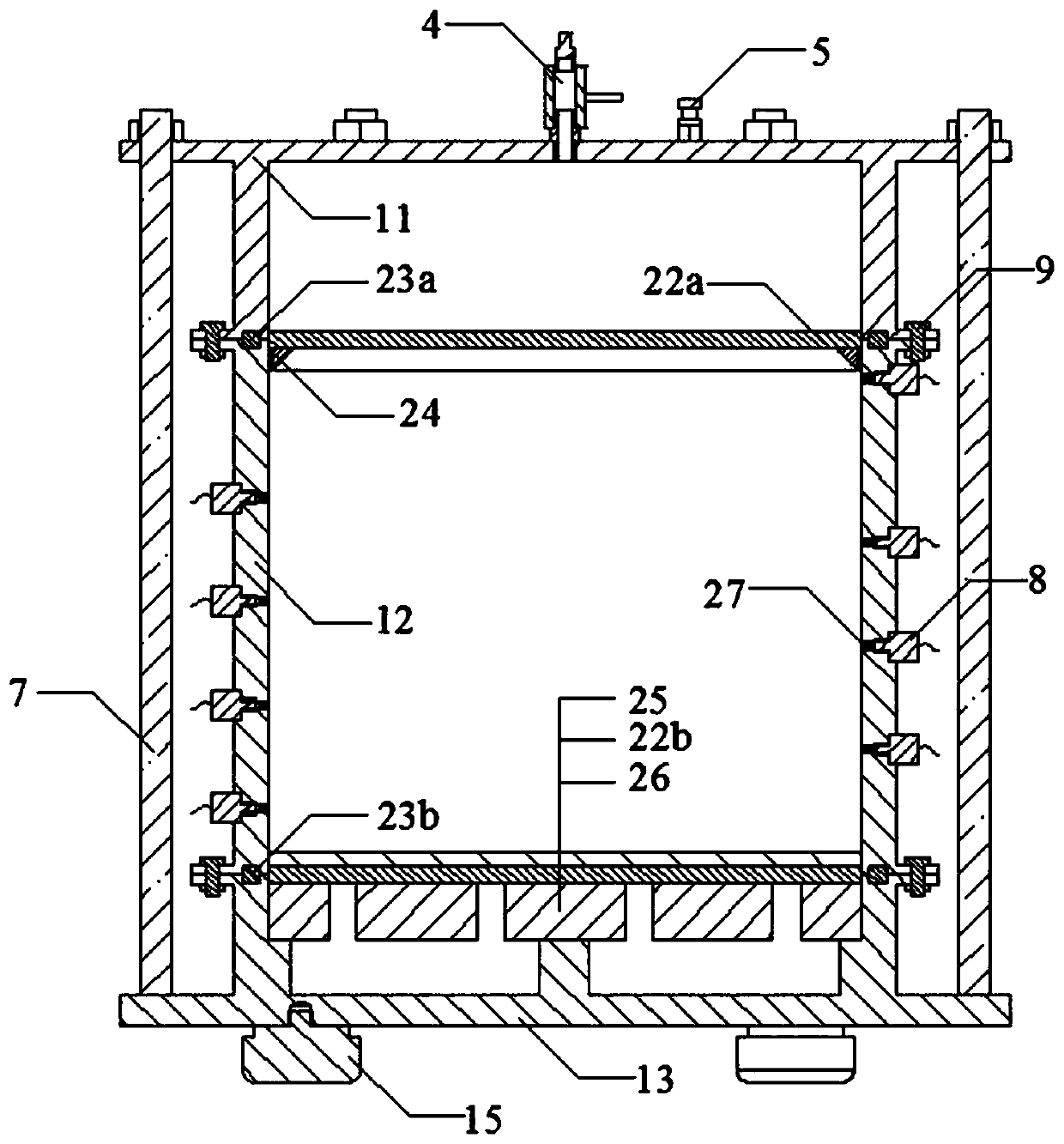 Full-automatic hydraulic permeation consolidation device