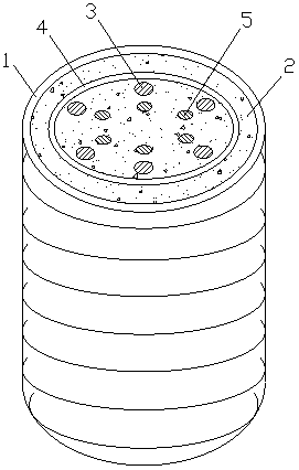Novel reinforced-concrete combined pier column and construction method thereof