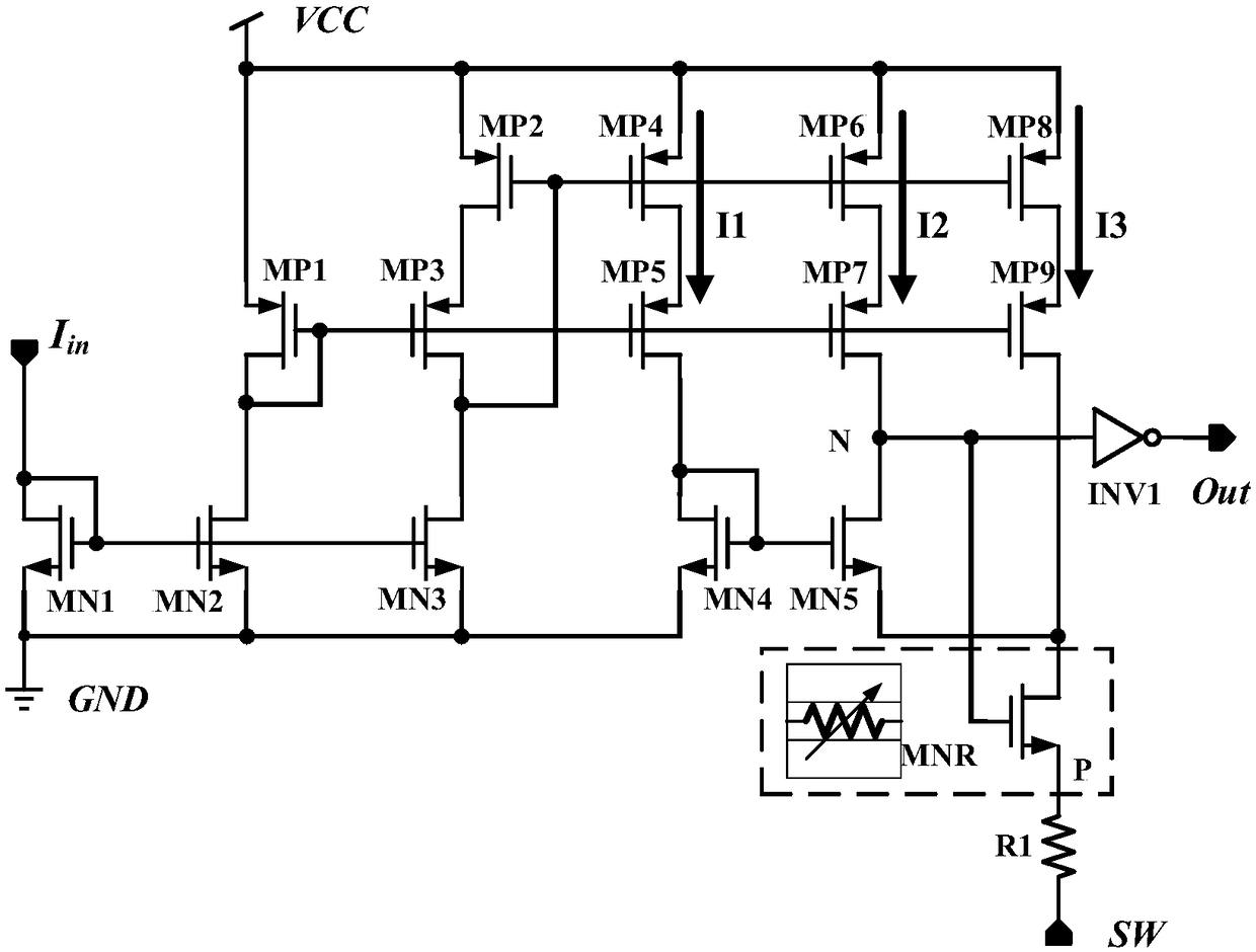 Negative pressure detection circuit applicable to dead-time control