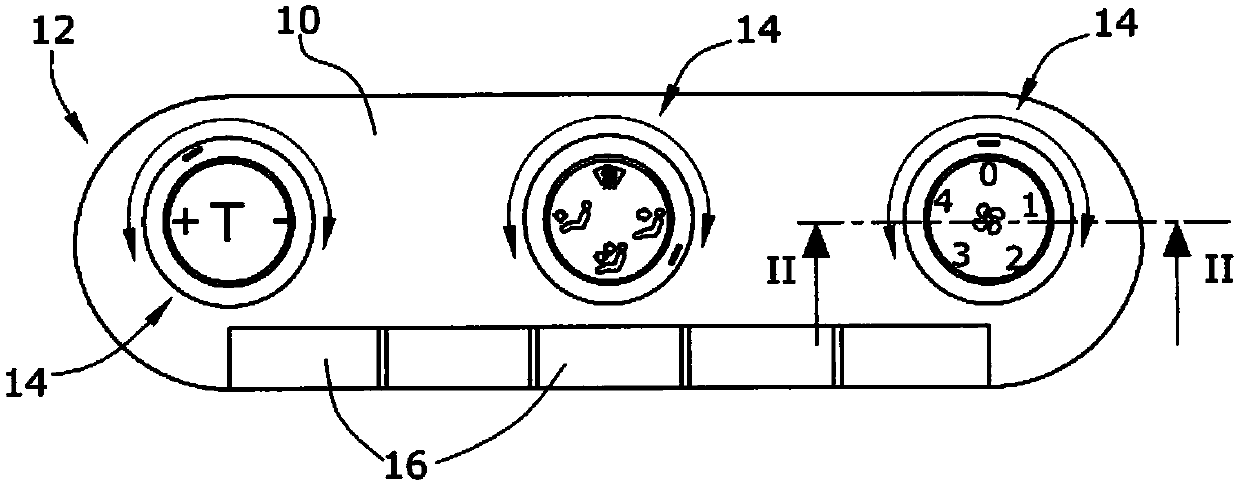 Latching device for a rotationally or translationally movable operating element