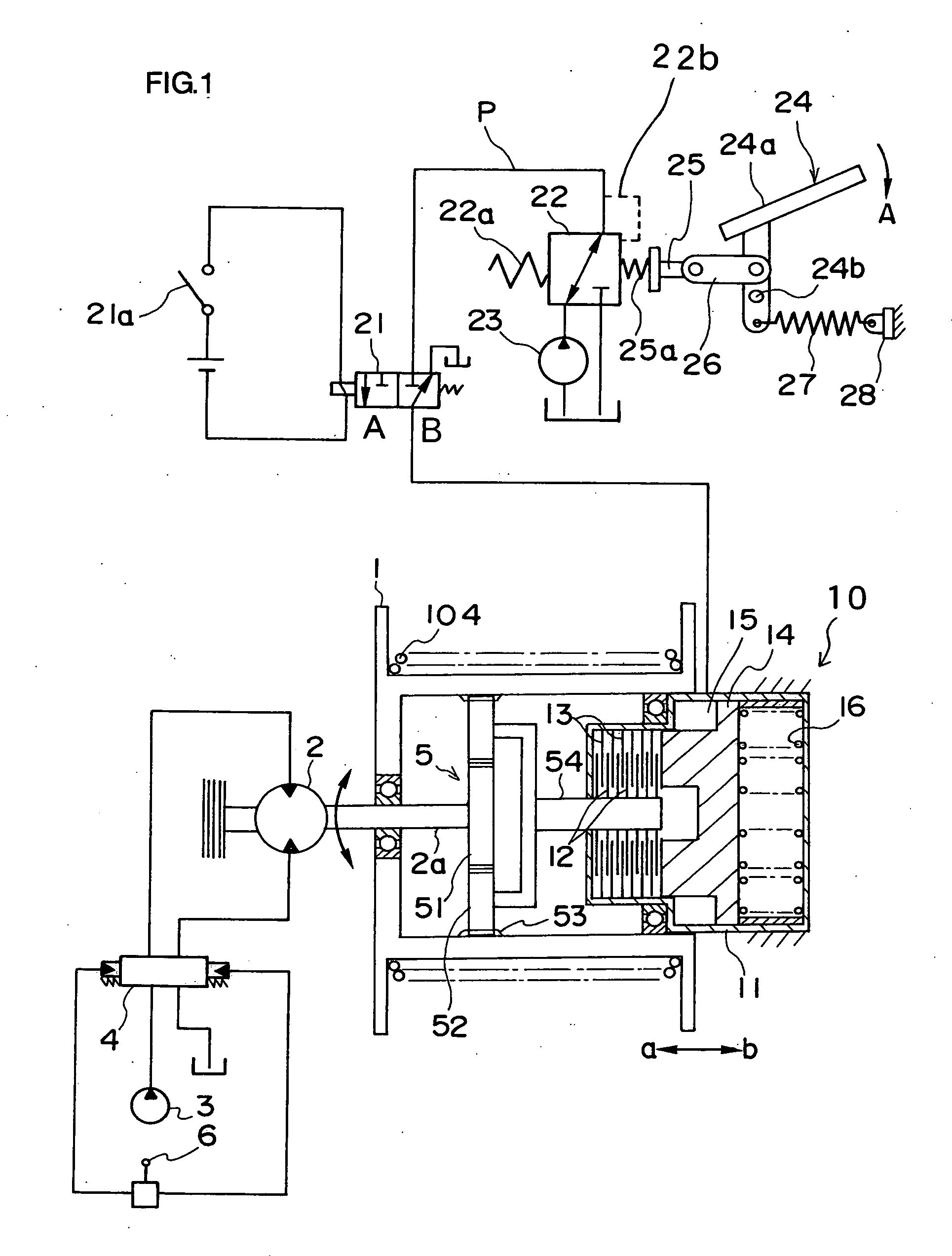 Nagative brake device, construction machine, and method of activating negative