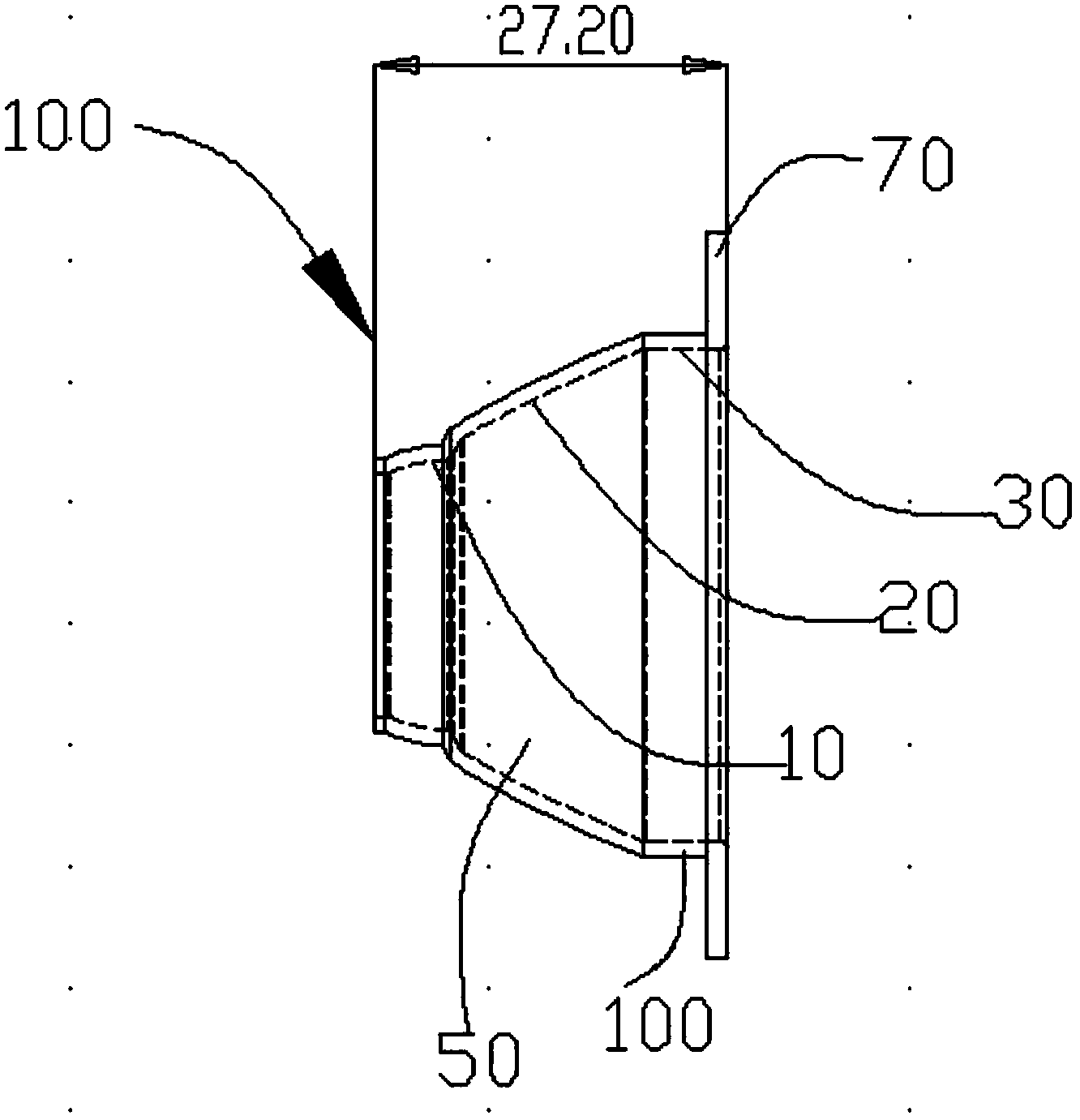Mine lamp reflector and illuminating device with same