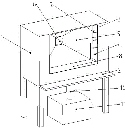 Powder paint detection spraying table