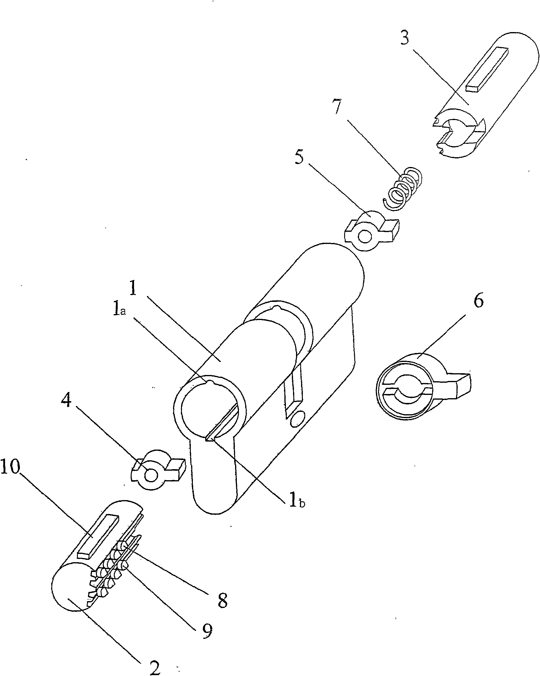 Mortise lock and key thereof