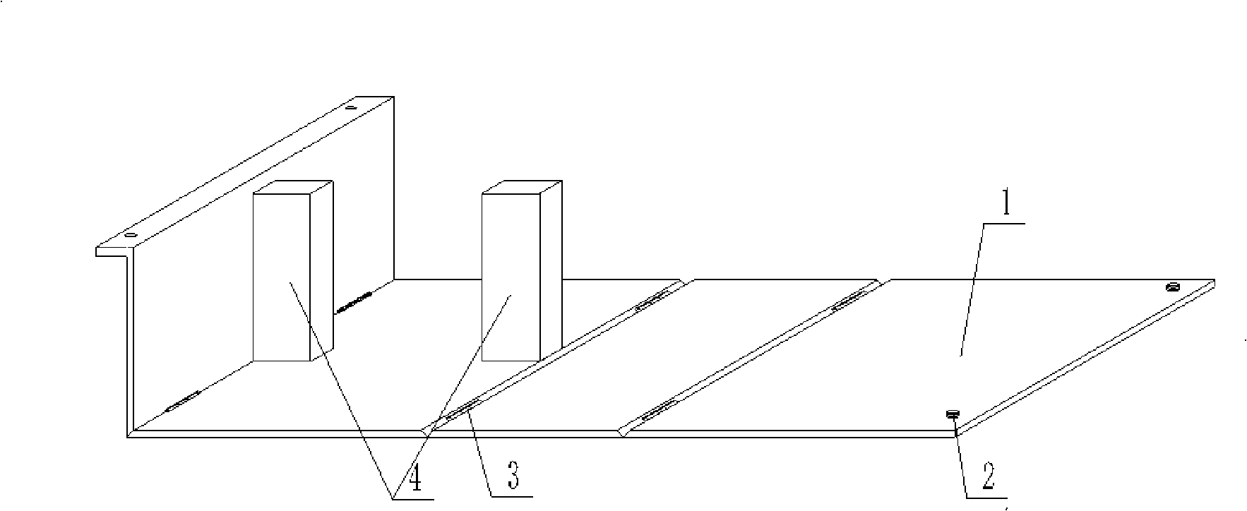 Mold for molding hollow thin wall component for filling concrete