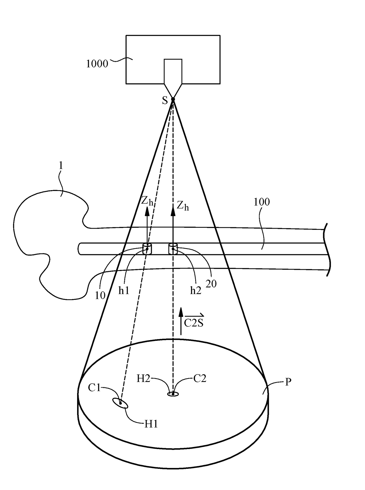 Method of locating center position and axial direction of distal locking hole of intramedullary nail