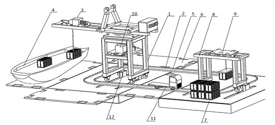 Experiment teaching aid for port hoisting machinery assembling and disassembling process